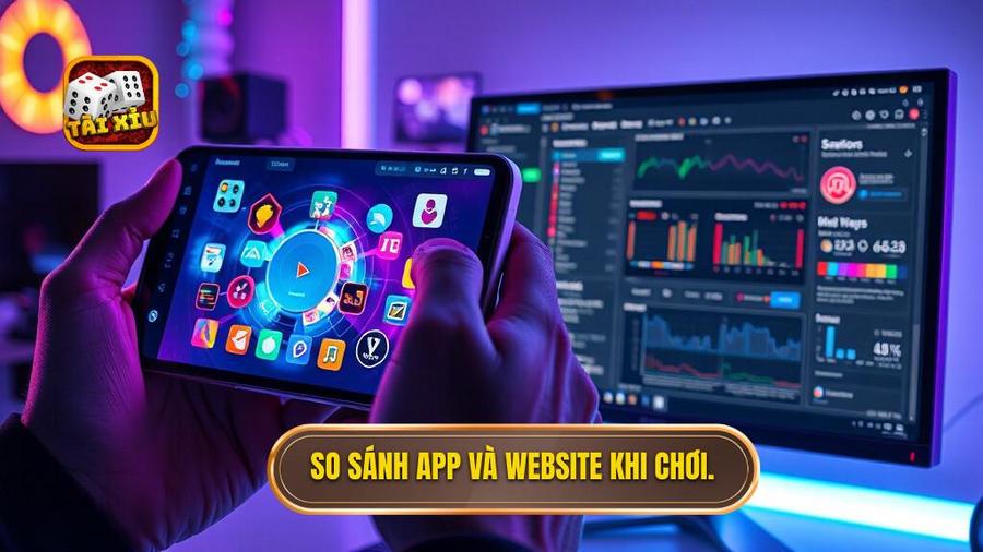 2. So sánh App và Website khi chơi.